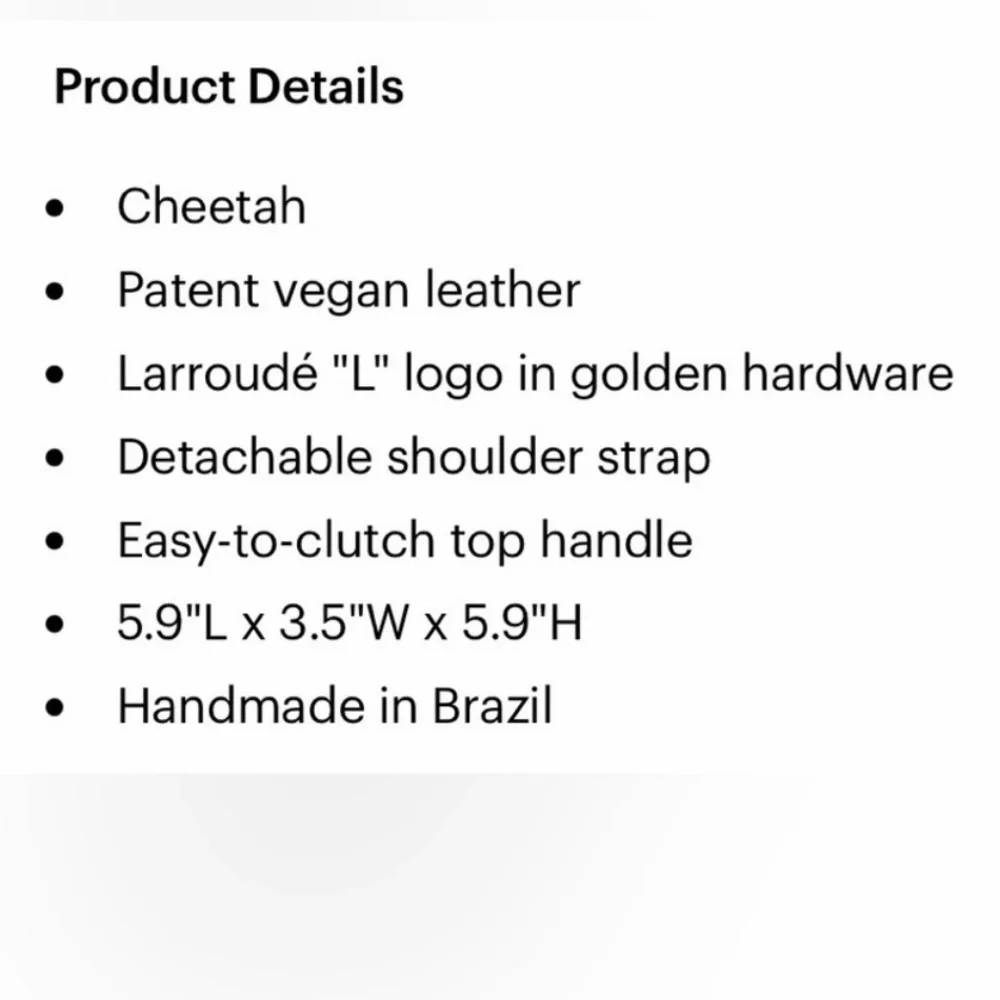 Larroude Mini Phoebe Tote Bag in Cheetah Print NWT - Picture 2 of 9